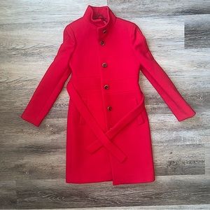 J. Crew wool blend tie long coat